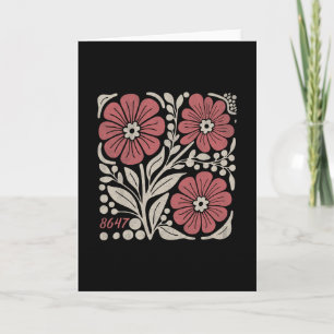 Tarjeta 8647 Sutil Anti Trump 86 47 Estilo Boho Floral 1