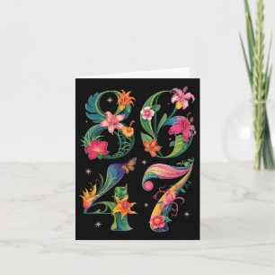 Tarjeta 8647 Sutil Anti Trump 86 47 Floral Boho Style 5