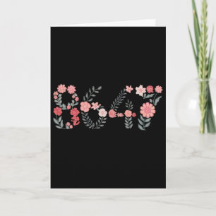 Tarjeta 8647 Sutil Anti Trump 86 47 Floral Estilo Boho 