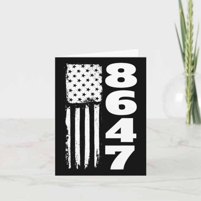 Tarjeta 86 47 8647 Sutil anti Trump (Anverso)