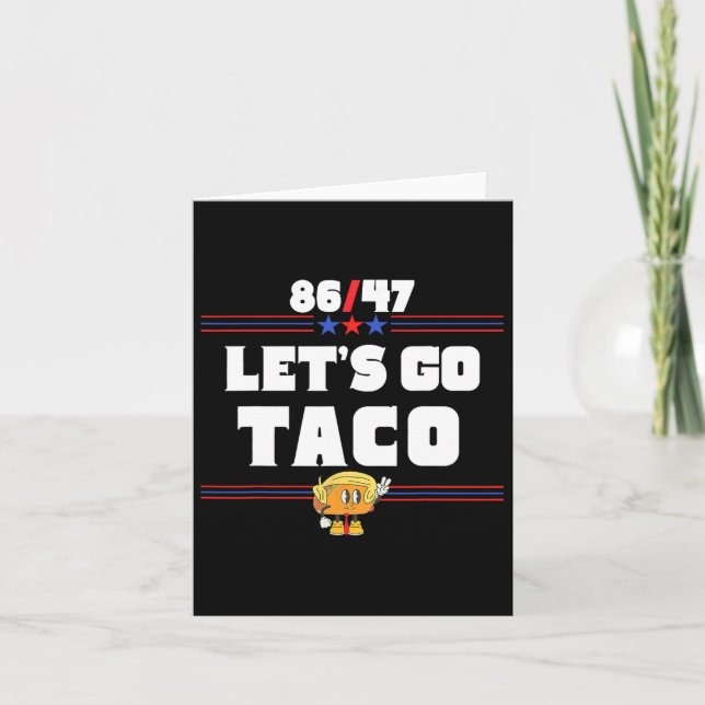 Tarjeta 86 47 Vamos Taco Bandera Estadounidense 86 47 Grac (Anverso)