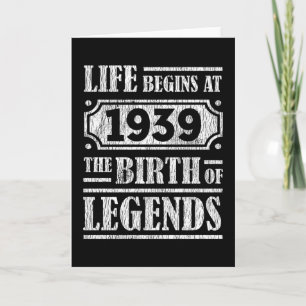 Tarjeta 86 Años De Edad 1939 Nacimiento De La Leyenda 86º