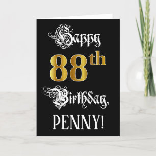 Tarjeta 88º Cumpleaños — Guión de Fancy; Mirada de Oro Fau