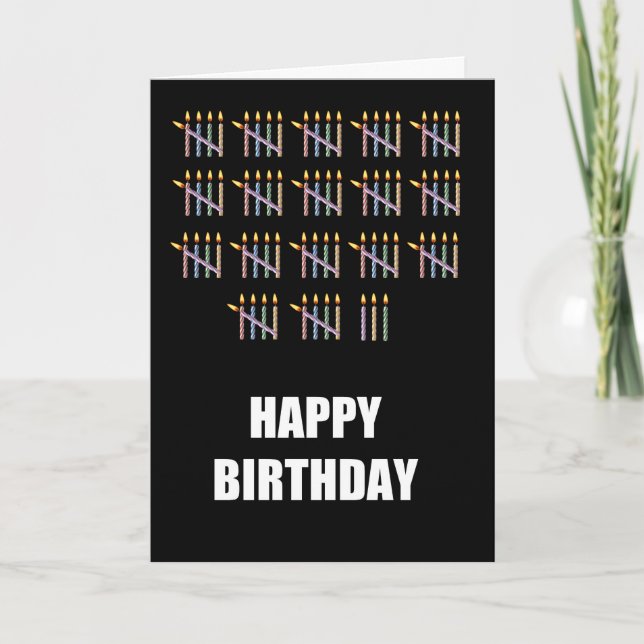 Tarjeta 88.º cumpleaños con velas (Anverso)