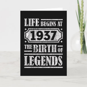 Tarjeta 88 Años De Edad 1937 Nacimiento De La Leyenda 88º 