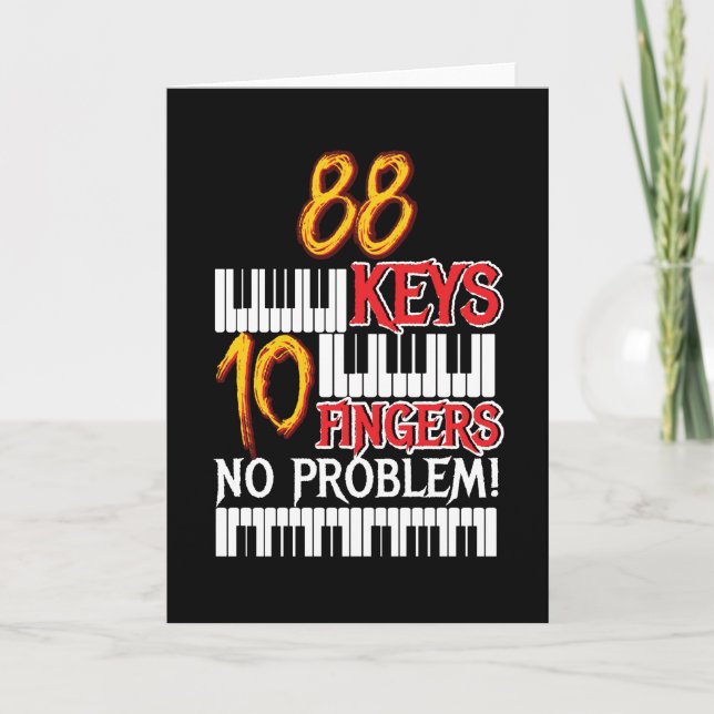 Tarjeta 88 Claves 10 Dedos Piano (Anverso)