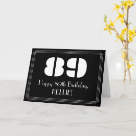 Tarjeta 89º cumpleaños: Aspecto inspirado en el Art Deco "