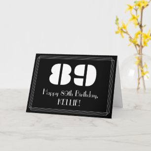Tarjeta 89º cumpleaños: Aspecto inspirado en el Art Deco "