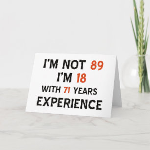 Tarjeta 89.os diseños del cumpleaños