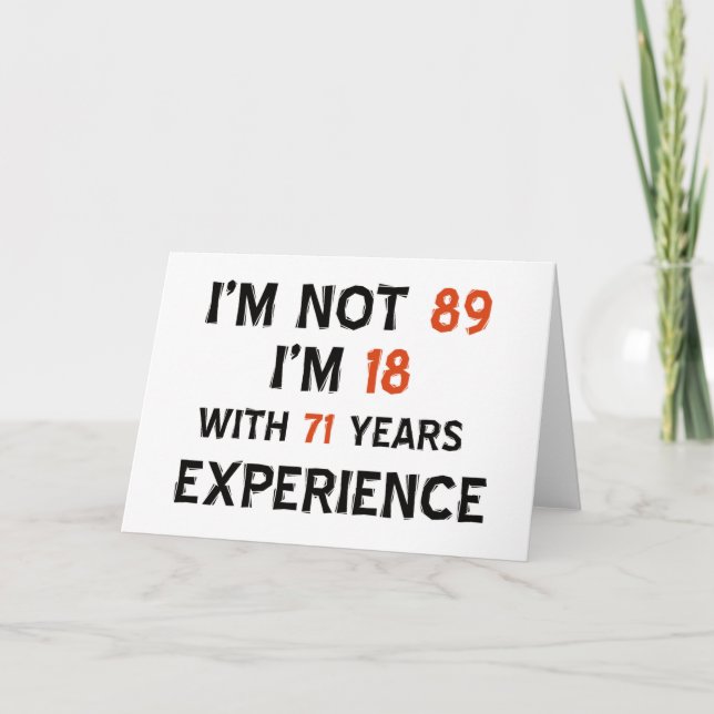 Tarjeta 89.os diseños del cumpleaños (Anverso)