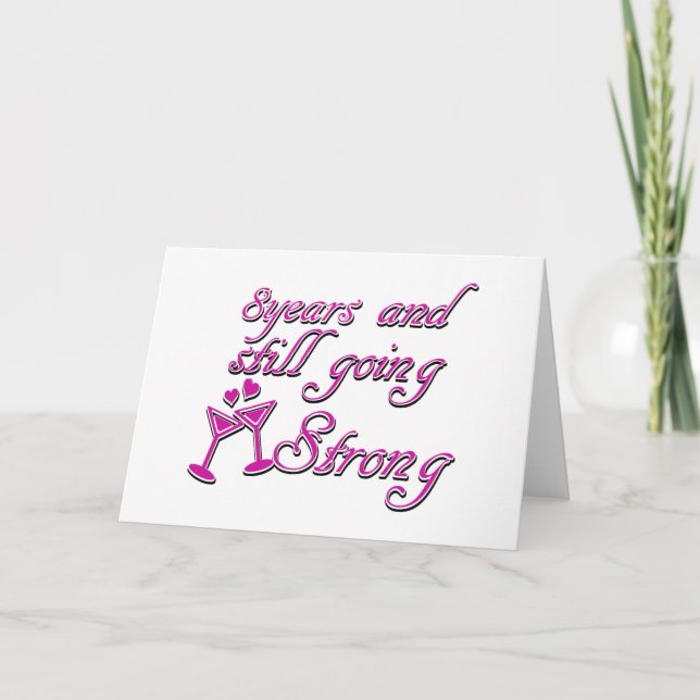 Tarjeta 8.º aniversario del boda (Anverso)