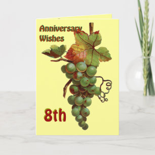 Tarjeta 8.º aniversario, personalizable