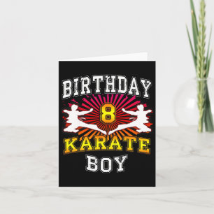 Tarjeta 8.º cumpleaños - Karate Niño de 8 años