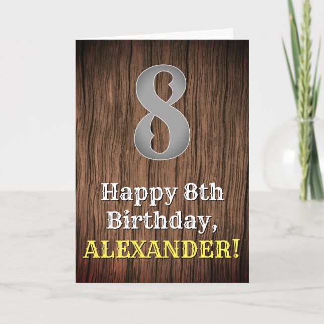 Tarjeta 8.º cumpleaños: País de aspecto inspirado por Occi (Anverso)