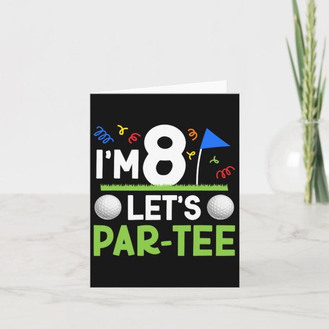 Tarjeta 8.º golfista de fiesta de cumpleaños (Anverso)