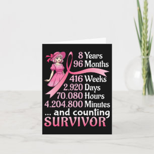Tarjeta 8 Años 96 Meses Y Recuento De Cáncer De Mama Survi