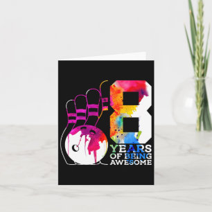 Tarjeta 8 Años De Ser Una Impresionante Bola 8 De Cumpleañ
