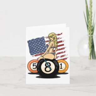 Tarjeta 8 Ball Billiard Pool Player Ocho Ball Billits