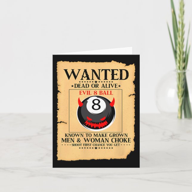 Tarjeta 8 Ball Billiards Billiard Pool Player Snooker (Anverso)