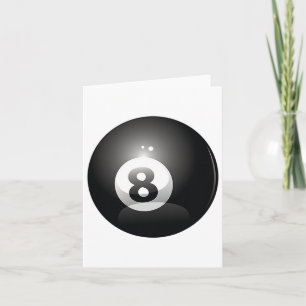 Tarjeta 8 Ball Billiards Pool Player Ocho Ball Lucky 8