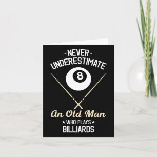 Tarjeta 8 Billar Piscina Funny Billiards Player Lover Dad 