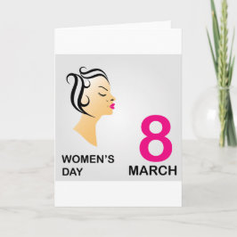 Tarjeta 8 de marzo el día de las mujeres internacionales