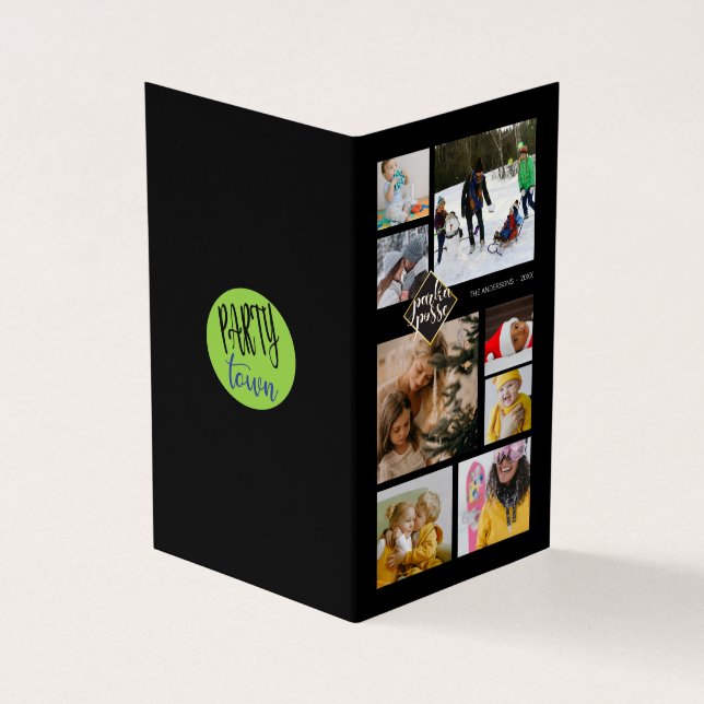 Tarjeta 8 Navidades de la familia Foto ✨ Parka Posse (Exterior)