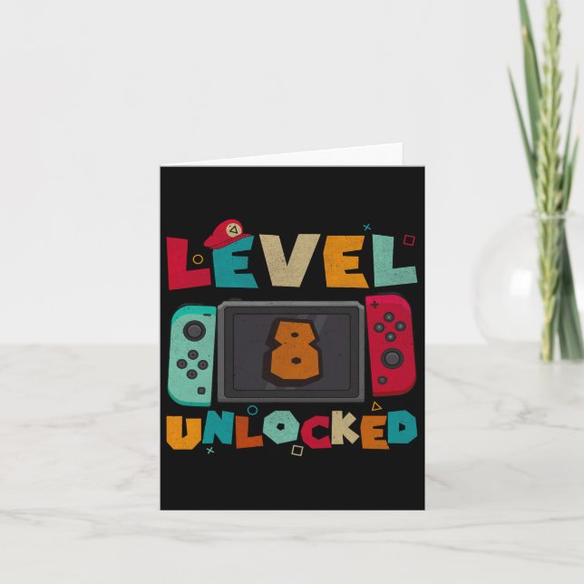 Tarjeta 8 niños de cumpleaños 8 cumpleaños G sin bloquear (Anverso)