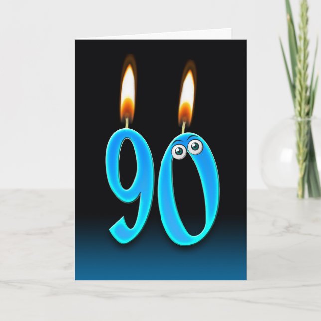 Tarjeta 90.ª Velas de Cumpleaños (Anverso)