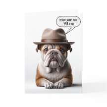 90.º Bulldog de cumpleaños con Fedora