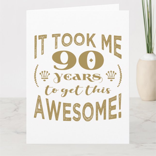 Tarjeta 90.º cumpleaños increíble (Anverso)