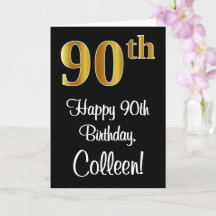 90 Aniversario ~ Elegante Lujoso Faux Gold Look #