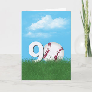 Tarjeta 90 Años De Béisbol En Grasa Verde