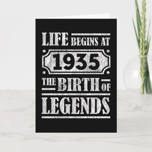 Tarjeta 90 años de edad 1935 Nacimiento de la leyenda 90 c (Anverso)