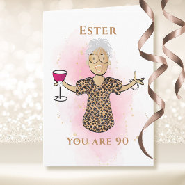 Tarjeta 90 Fabuloso Personalizado de la etnia 90 de cumple