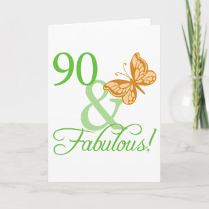 Tarjeta 90 y fabulosos regalos de cumpleaños