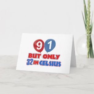 Tarjeta 91.os diseños del cumpleaños del año