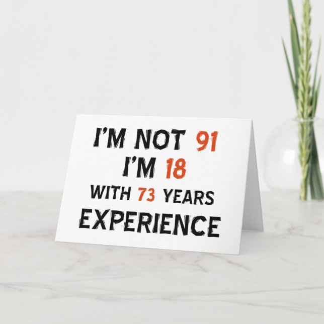 Tarjeta 91.os diseños frescos del cumpleaños (Anverso)