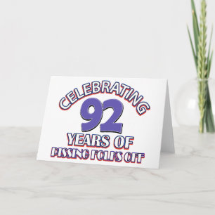 Tarjeta 92.º diseño de cumpleaños