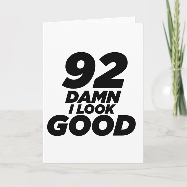Tarjeta 92 Me veo bien Cumpleaños (Anverso)