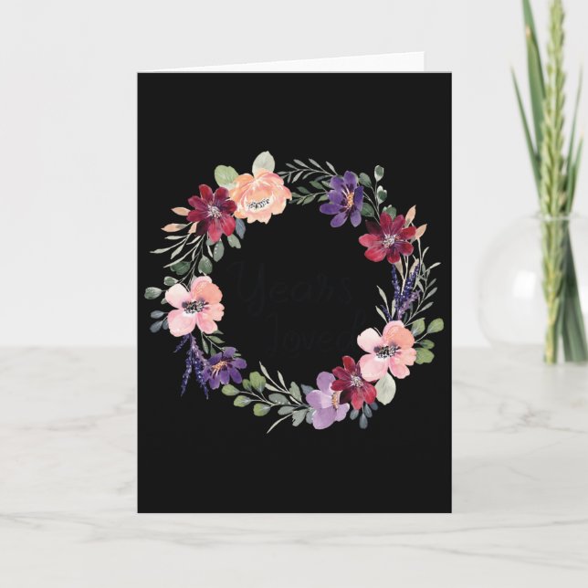 Tarjeta 92 Years Loved Floral 92th Birthday Women 92 Years (Anverso)