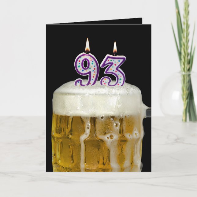 Tarjeta 93.ª Cerveza de cumpleaños con negro (Anverso)