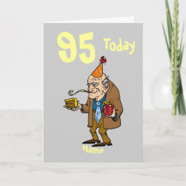 Tarjeta 95º cumpleaños hoy cartoon personalizado