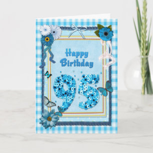 Tarjeta 95.º cumpleaños con un efecto scrapbook