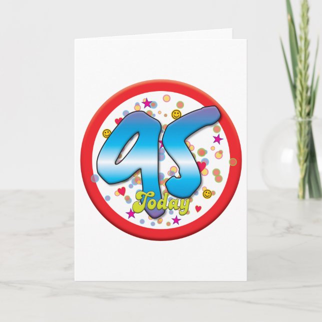 Tarjeta 95.º cumpleaños hoy (Anverso)