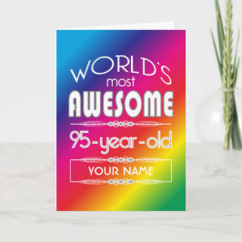 Tarjeta 95.º Nacimiento El Mejor Arcoiris Fabuloso
