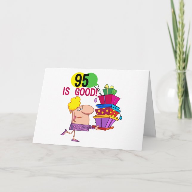 Tarjeta 95 es camisetas y regalos de cumpleaños buenos (Anverso)
