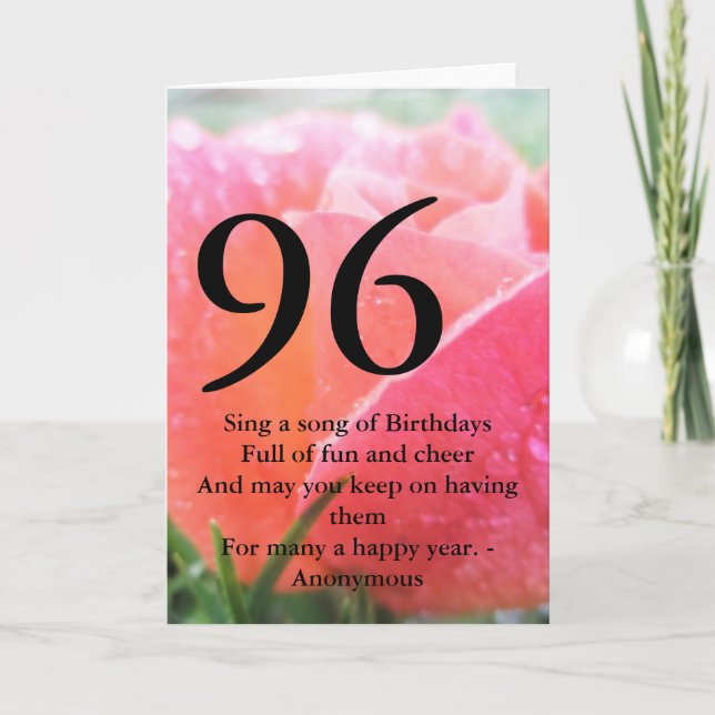 Tarjeta 96 cumpleaños (Anverso)
