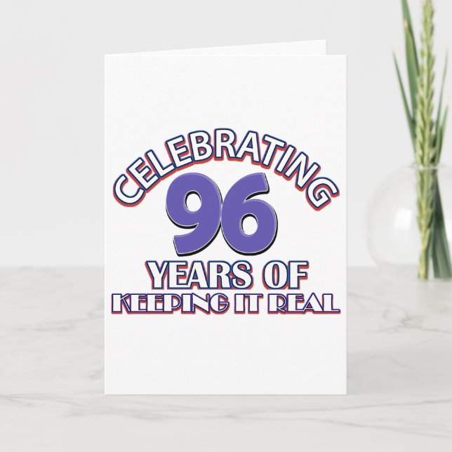Tarjeta 96.os diseños divertidos del cumpleaños (Anverso)