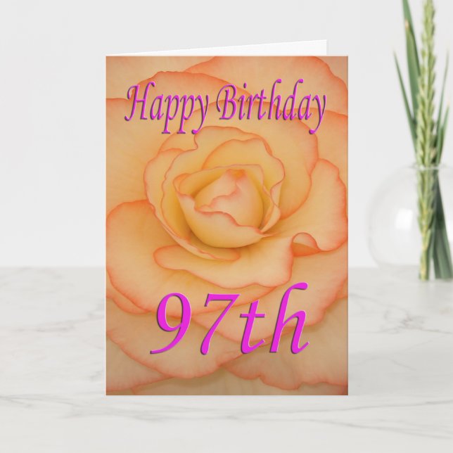 Tarjeta 97.a flor feliz del cumpleaños (Anverso)